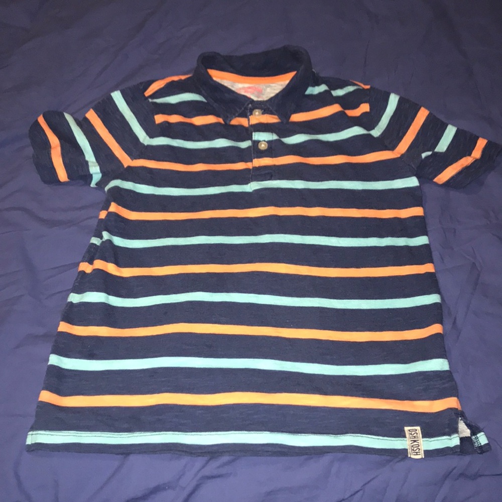 Boy’s Short Sleeve Polo Blue Stripes